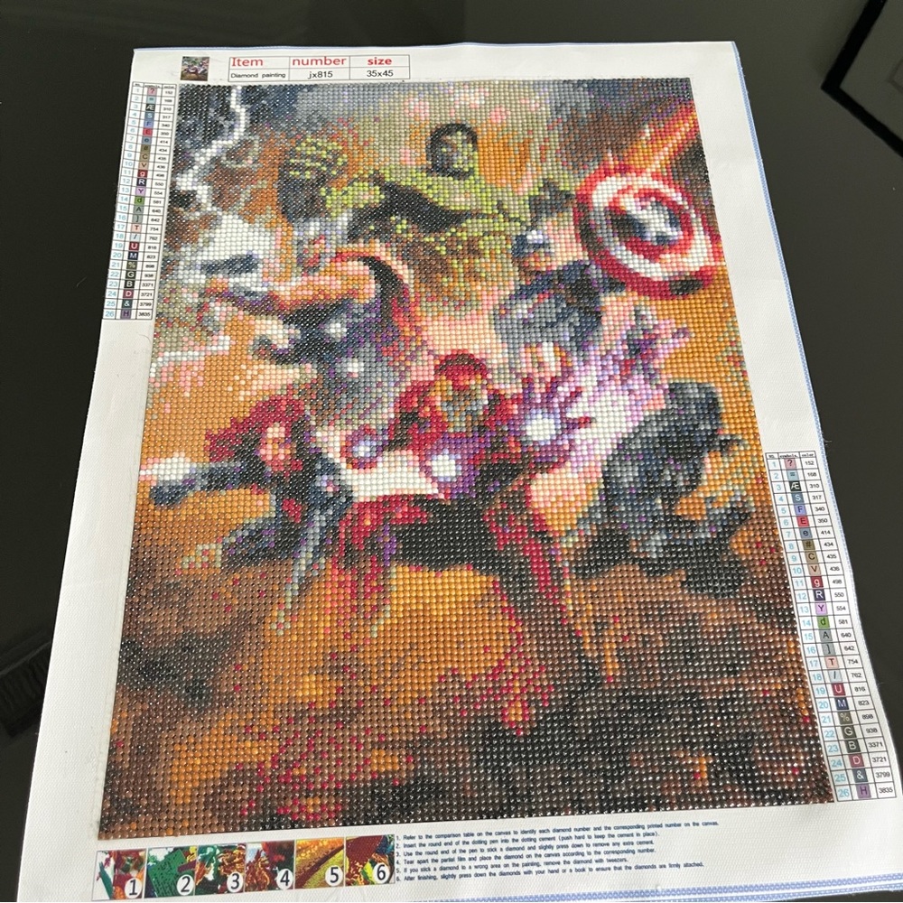 Marvel Avengers Diamond Art Completed Picture